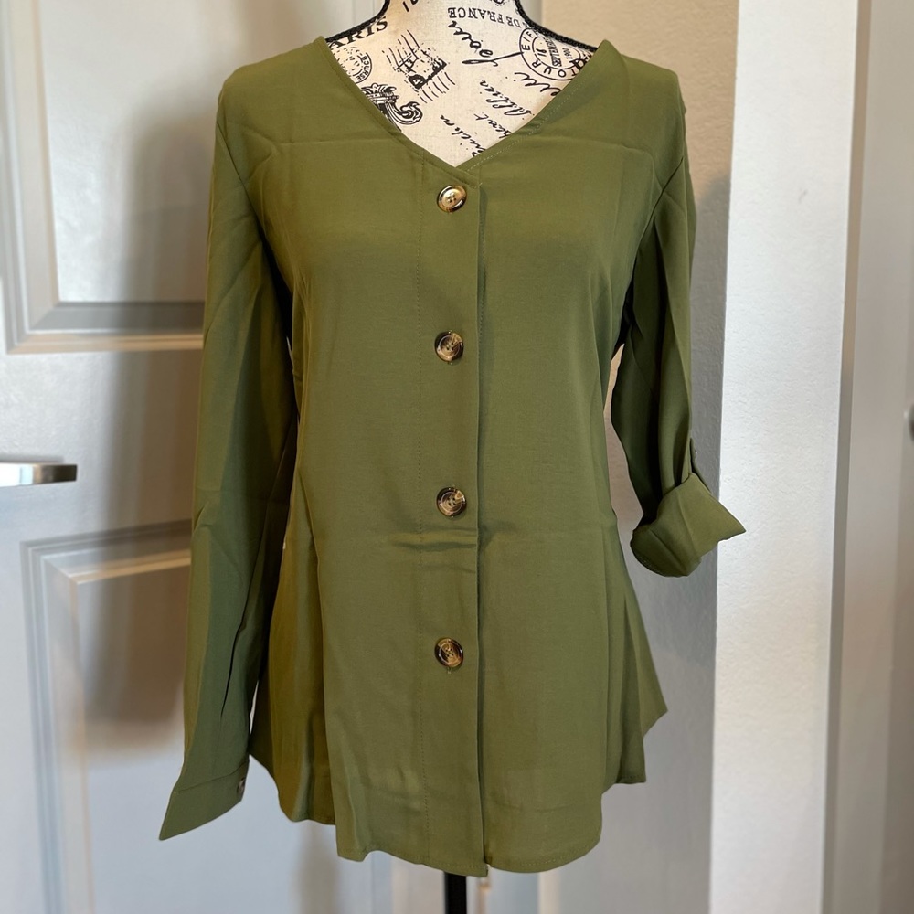 Button Down Lightweight Top
